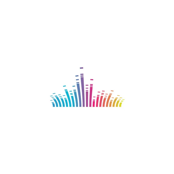 カラフルな音楽バー可視化グラフィック デザイン テンプレート — ストックベクタ