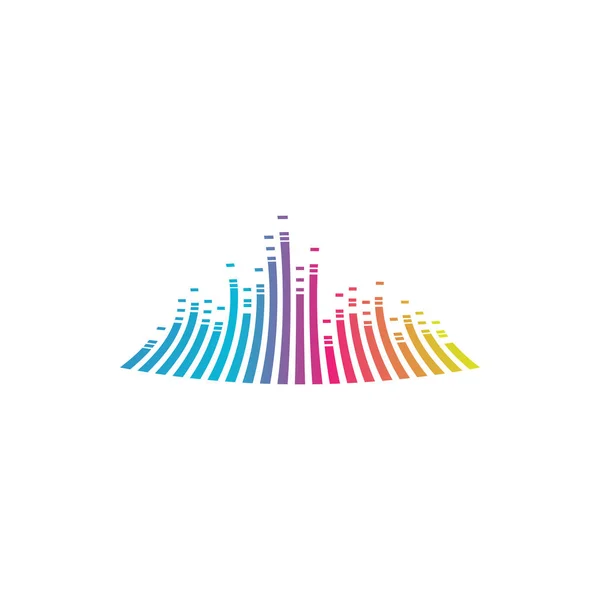 Kolorowy Muzyka Bary Wizualizacja Projektowanie Graficzne Szablonu — Wektor stockowy