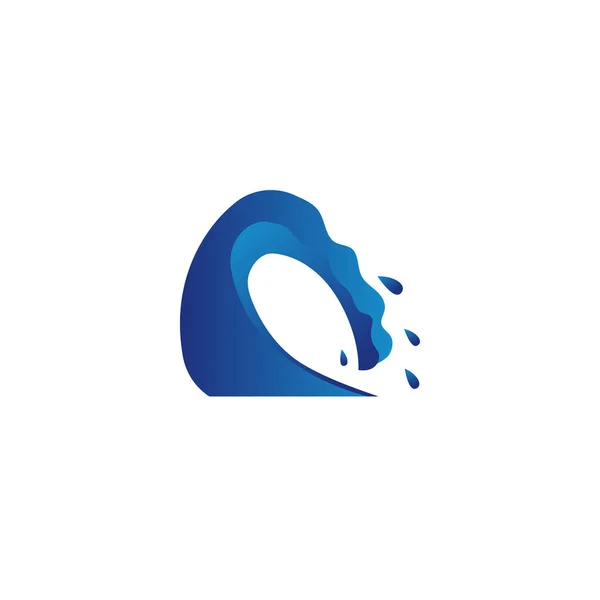 Abstract Water Waves Logo Design Concept Eps10 — Stock Vector