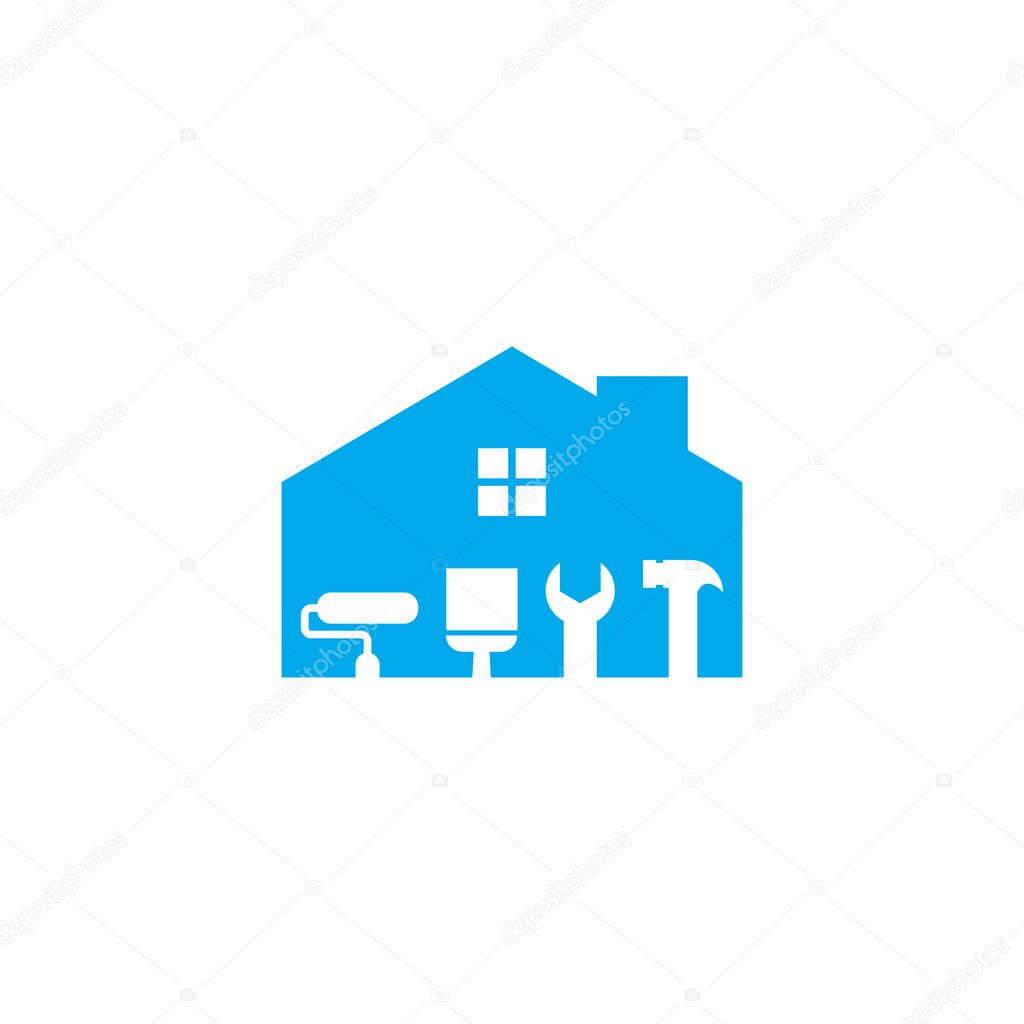Home maintenance logo design template vector eps10