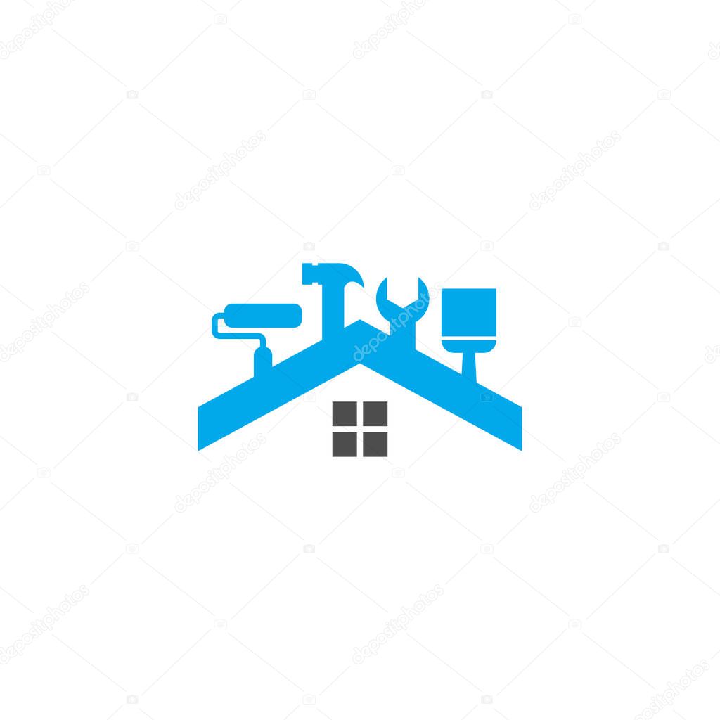 Home maintenance logo design template vector eps10