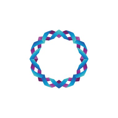 Parlak renkli şerit formu bir daire vektör