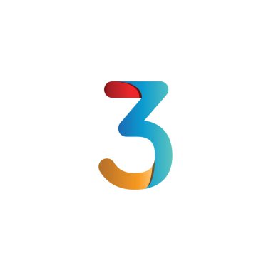Renkli numara logo simge şablon vektör eps10
