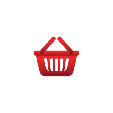 Kırmızı alışveriş çantası perakende logo tasarım şablonu vektör