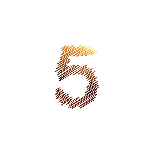 カラフルな数字のロゴ アイコン テンプレート ベクトル Eps10 — ストックベクタ