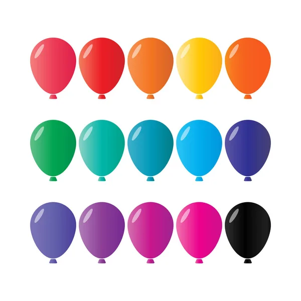 Bunte Ballon Collection Pack Vektor Design Eps10 — Stockvektor