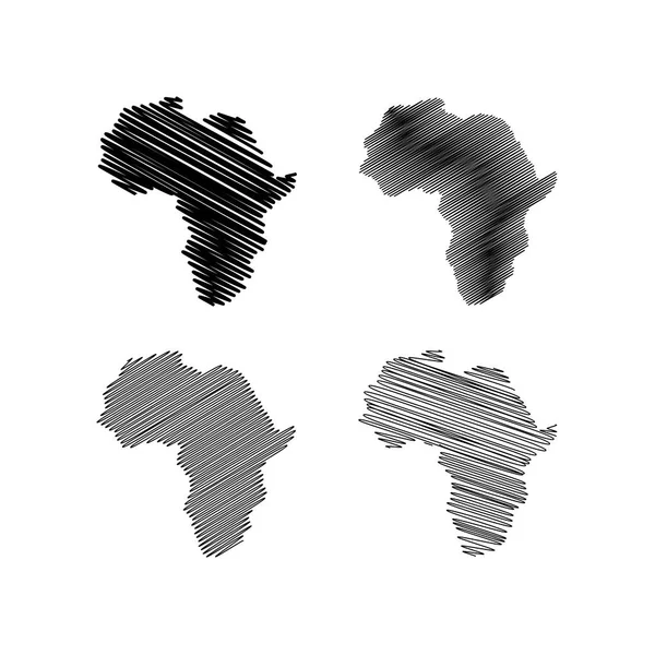 İllüstrasyon karalama Afrika harita vektör tasarım eps10