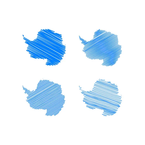 Antártica harita vektör tasarım şablonu eps10 karalamak