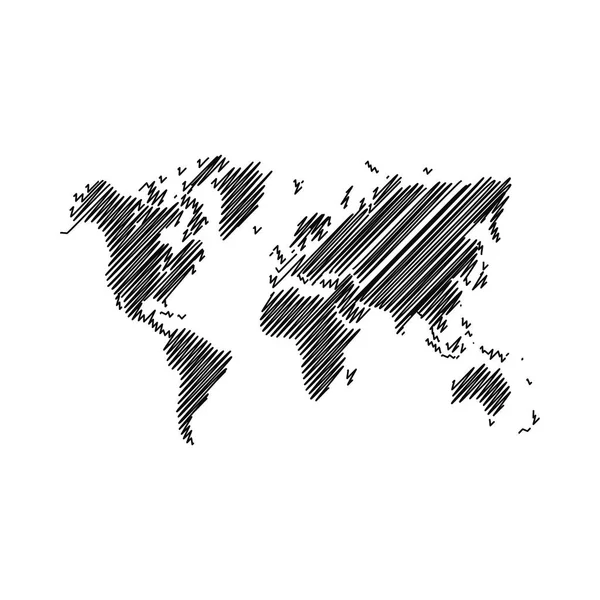 Векторный Рисунок Карты Мира Искушает Eps10 — стоковый вектор