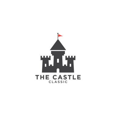 Kale logo tasarım şablonu vektör çizimi