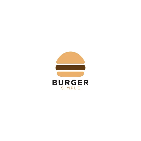 Illustrazione Hamburger Logo Modello Vettoriale — Vettoriale Stock