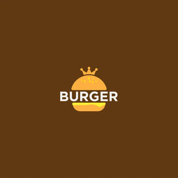 Illustration Burger Logo Design Mall Vektor — Stock vektor