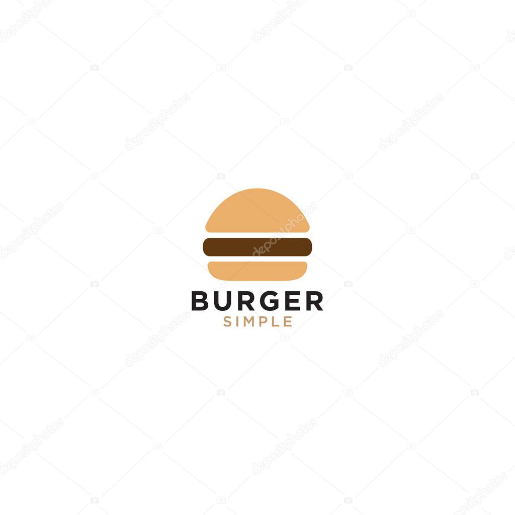 Illustration of burger logo design template vector