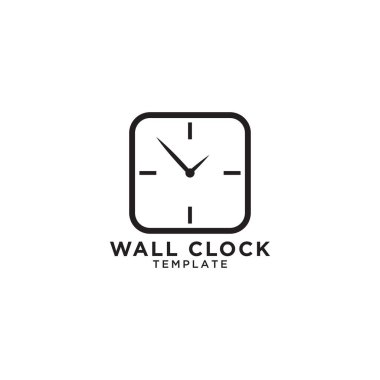 Duvar saati logo tasarım şablon çizimi