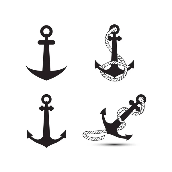 Illustration Des Anker Logo Design Vorlagenvektors — Stockvektor