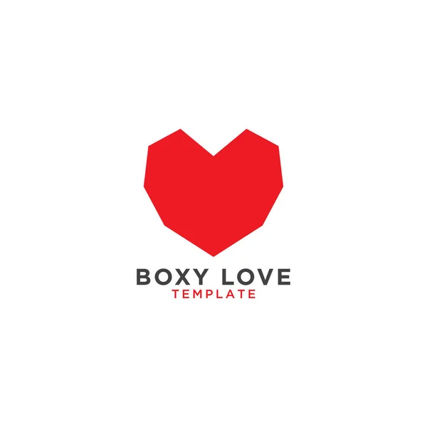 Ілюстрація Шаблону Графічного Дизайну Boxy Love — стоковий вектор