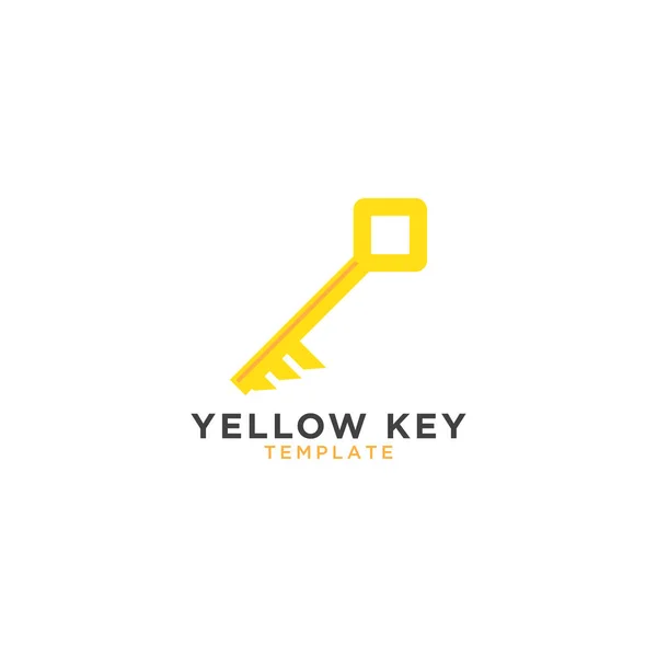 Ilustración Plantilla Diseño Gráfico Clave Amarilla — Vector de stock