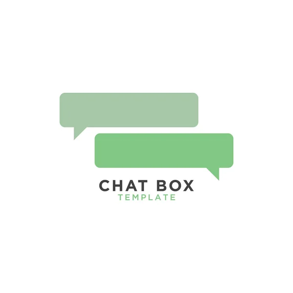 Ilustración Plantilla Diseño Gráfico Caja Chat — Vector de stock