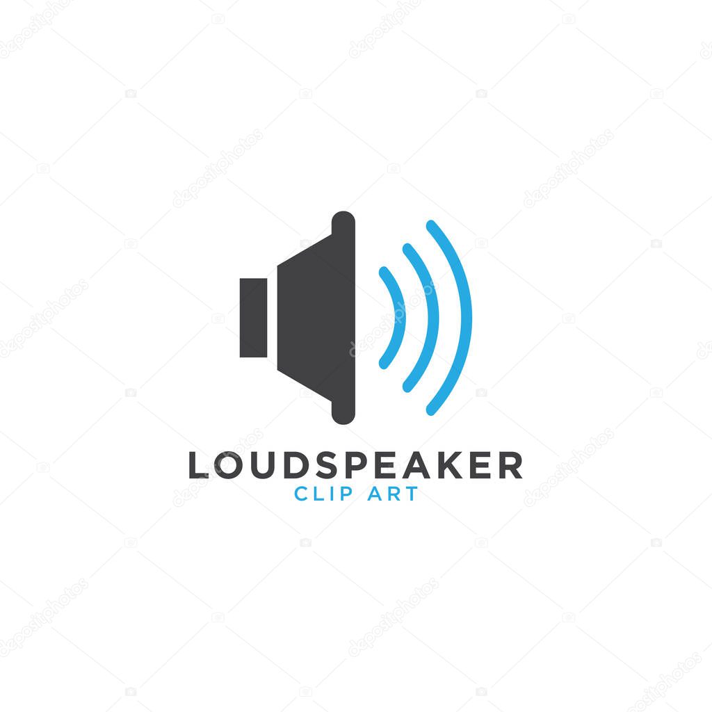 Illustration of loud speaker graphic design template