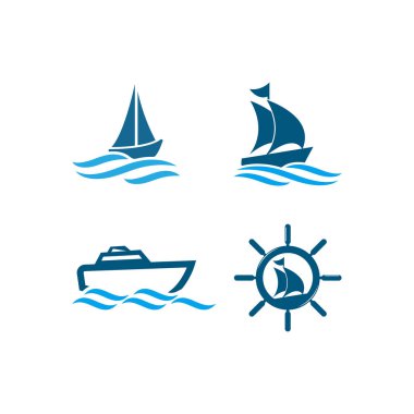 Tekne grafik tasarım şablonu vektör çizimi