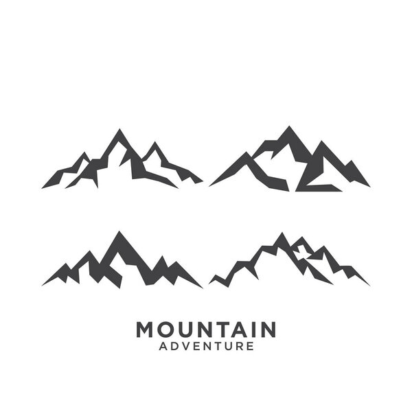 Illustration of mountain logo design template vector