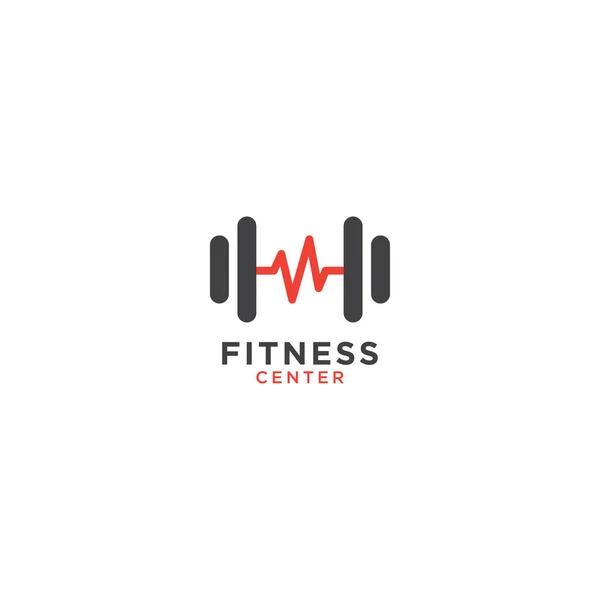 Ilustración Plantilla Diseño Logotipo Fitness Simple — Archivo Imágenes Vectoriales