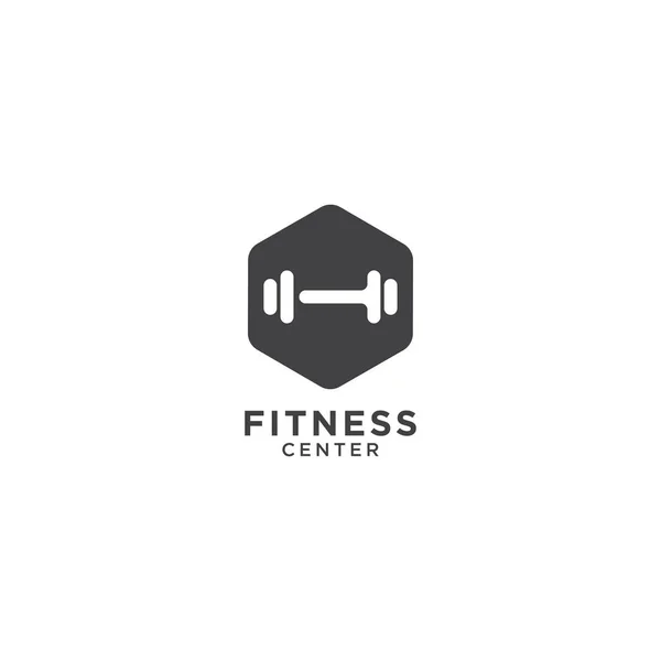 Illustration Simple Fitness Logo Design Template — Stock Vector