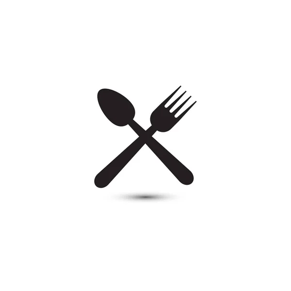 Illustration Spoon Fork Graphic Design Template Vector — Stock Vector