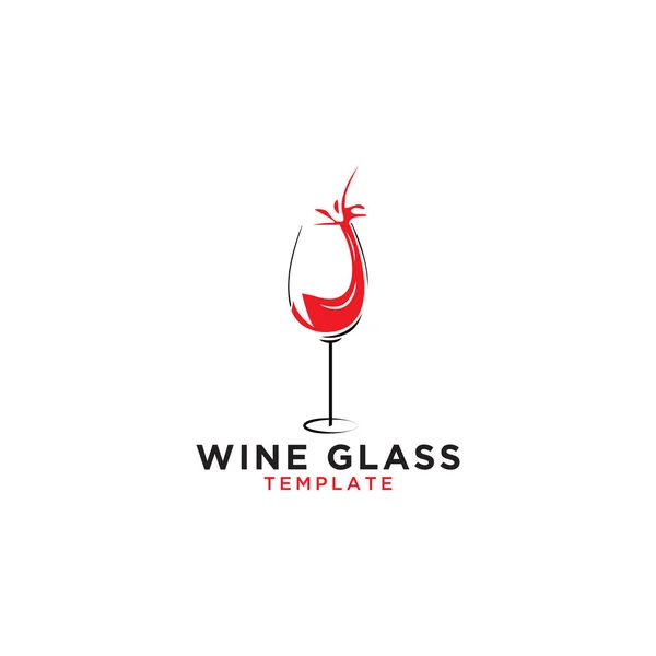 Illustration Wine Glass Graphic Design Template Vector — Stock Vector