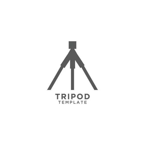 Simple Tripod Silhouette Graphic Design Template Vector — Stock Vector