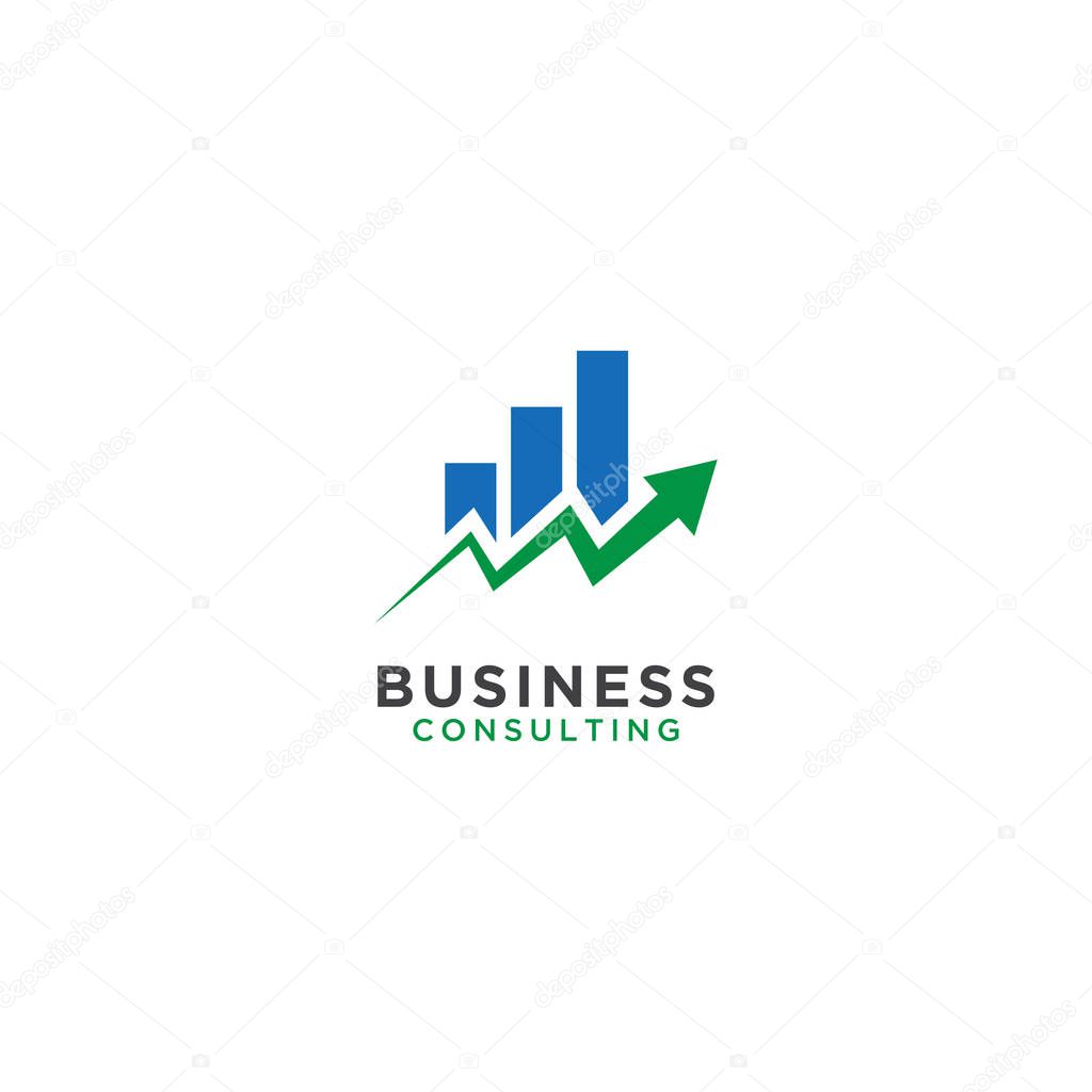 Illustration of business consulting logo design template