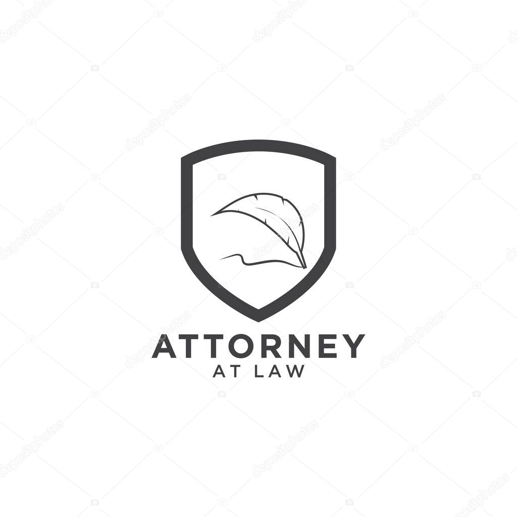 Illustration of attorney at law logo template