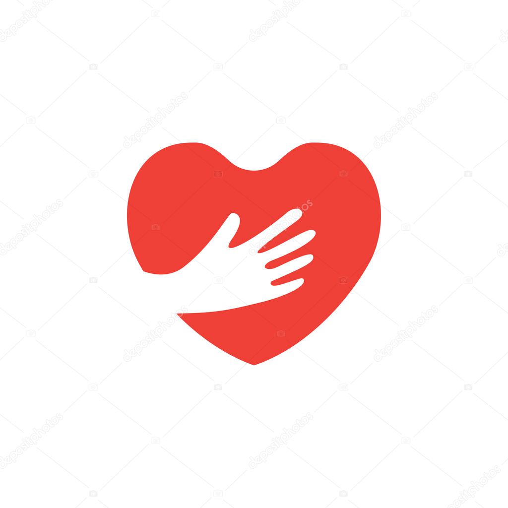 Love and passion logo design template vector