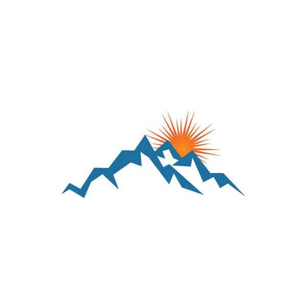 Illustratie Van Berg Logo Ontwerp Sjabloon Vector — Stockvector