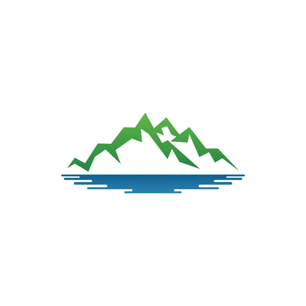 Ilustração Vetor Modelo Logotipo Montanha — Vetor de Stock
