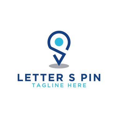 İlk harf s ve PIN harita vektör