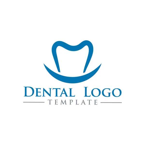 Ilustração Vetor Modelo Logotipo Dente Dental — Vetor de Stock