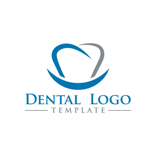 Ilustração Vetor Modelo Logotipo Dente Dental — Vetor de Stock