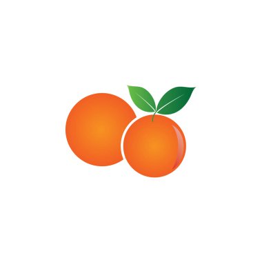 Illustation turuncu meyve tasarım tasarım şablonu vektör