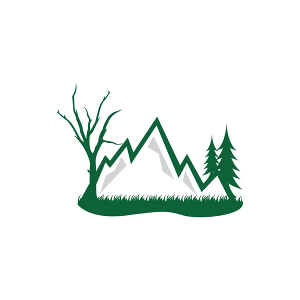 Bos Berg Grapic Ontwerpsjabloon — Stockvector