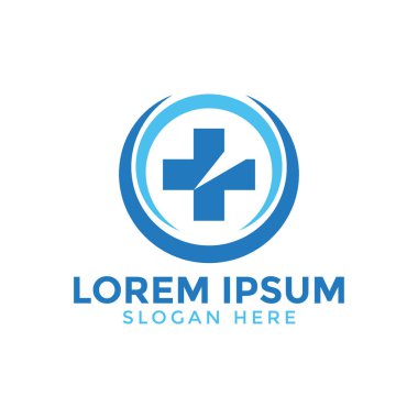 Tıbbi daire logo simge tasarım şablonu vektör çapraz