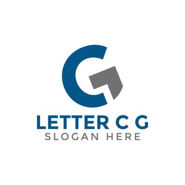 Mektup c g logo simge tasarım şablonu vektör