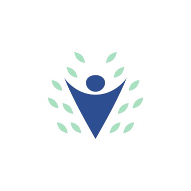 İnsanlar sağlık logo simge tasarım şablonu vektör