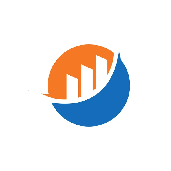 Moderna Barra Ascendente Negocio Consultoría Estadística Logotipo Icono Diseño Plantilla — Vector de stock