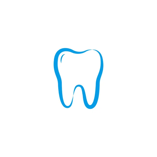 Modelo Design Logotipo Dente Dental Limpo — Vetor de Stock