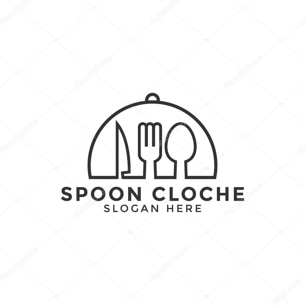 Illustration of cloche logo icon design template vector