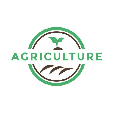 Resimde tarım filiz logo simge tasarım şablonu vektör