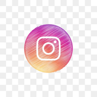 Instagram sosyal medya simge tasarım şablonu vektör