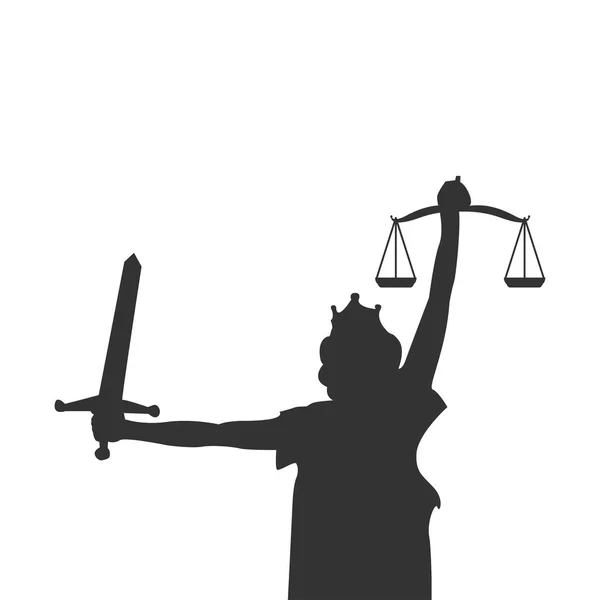 Bayan Adalet Eleman Grafik Tasarlamak Vektör — Stok Vektör