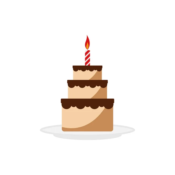 美味蛋糕生日图形设计元素向量 — 图库矢量图片